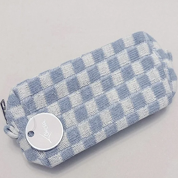 Blue Checkered Cosmetic Case | NWT - Picture 8 of 8